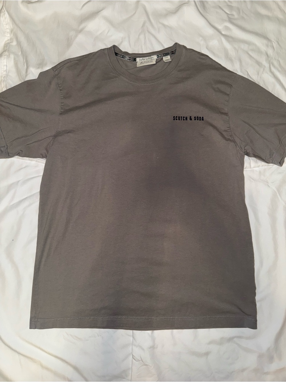 Scotch & Soda Short Sleeve Crew Tee in Gray